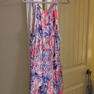 Lilly Pulitzer Gianni Skort Romper in Pink and Blue
